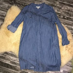 MATERNITY buttons down Jean dress